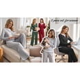thumbnail image 4 of UVN Fall 2 Peice outfit set for Women Color Block Tops and Wide Leg Pants Ladies Sweatsuit Casual Matching Set, 4 of 11