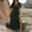 Army Green, variant on Hvot&aat Women's Summer Flutter Sleeve V Neck Dress Elastic Waist Pleated Slit Dresses Elegant Flowy Long Dress