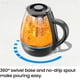 thumbnail image 4 of Chefman Tetera eléctrica de 1 litro con luces LED, apagado automático, tapa extraíble, protección de hervido y vaso seco, hervidor eléctrico de a, 4 of 8
