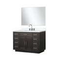 thumbnail image 3 of Abbey 48" W Black Oak Single Vanity, Marble Top, Faucet Set and 46" Mirror, 3 of 3