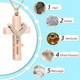 thumbnail image 5 of Personalized Cross Cremation Jewelry for Ashes - Religious Cross Urn Necklace with Mini Keepsake Urn Memorial Ashes Jewelry, 5 of 7