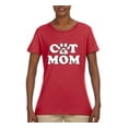 thumbnail image 2 of Wild Bobby, Best Paw Cat Mom, Pop Culture, Women Graphic Tee, Red, X-Large, 2 of 3