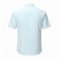 thumbnail image 4 of Kureaily Men's Short Sleeve Button Down Shirts Casual Printed Summer Regular Fit Beach Shirt Vacation Wedding Short Shirts,XX-Large/(Blue), 4 of 4