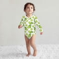 thumbnail image 4 of Cotton Baby Onsies, Cute Forest Green Limes Unisex Newborn Baby Long Sleeve Bodysuit Infant Outfit Toddler Baby Boy Clothes for Boys Girls, 4 of 7