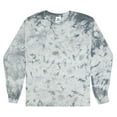 thumbnail image 2 of Colortone Tie-Dye Crystal Wash Long Sleeve T-Shirts Men Adult S to 3XL Plain Colors, 2 of 5