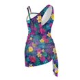 thumbnail image 5 of Tutolipy Colorful Floral Pattern Design Girls One Piece Swimsuits for Swimming Summer, Quick Dry Adjustable Straps Girl's One Piece Swimsuits with Mesh Cover Up 7-8 Years Old, 5 of 10