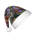 thumbnail image 2 of Fotbe Vintage Floral for Christmas Hat, Santa Hat for Kids Xmas Holiday Hat Comfort Christmas New Year Festive Party Supplies, 2 of 6