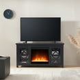 thumbnail image 3 of Evelyn&Zoe Colton Rectangular TV Stand with Crystal Fireplace for TV's up to 55", Black, 3 of 11