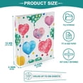 thumbnail image 5 of Watercolor Heart Shaped Balloon Hardcover 3 Ring Binder 1.5” Round Rings Binder Organizer Letter Size Paper Pockets School Office Supplies, 5 of 9