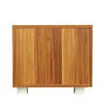 thumbnail image 6 of 63" Walnut TV Stand with Storage Cabinets​ – Mid-Century Media Console for 70" TVs, 2 Drawers & Open Shelves, 6 of 10