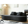 thumbnail image 4 of Modern Curved Velvet Sofa 90" with Half Moon Design and High-Density Foam, Ideal for Living Room and Office, 4 of 9
