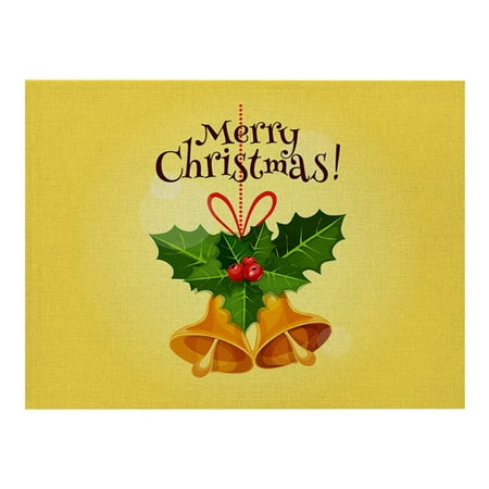 

Veki Table Mat Christmas Table Mat Hotel Tableware Mat Printed Table Mat Table Mats for Dining Room Table with for 2