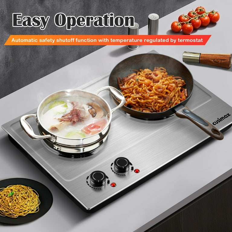 Hot Plate Electric CUSIMAX 1800W Double Burner Electric Hot Plate