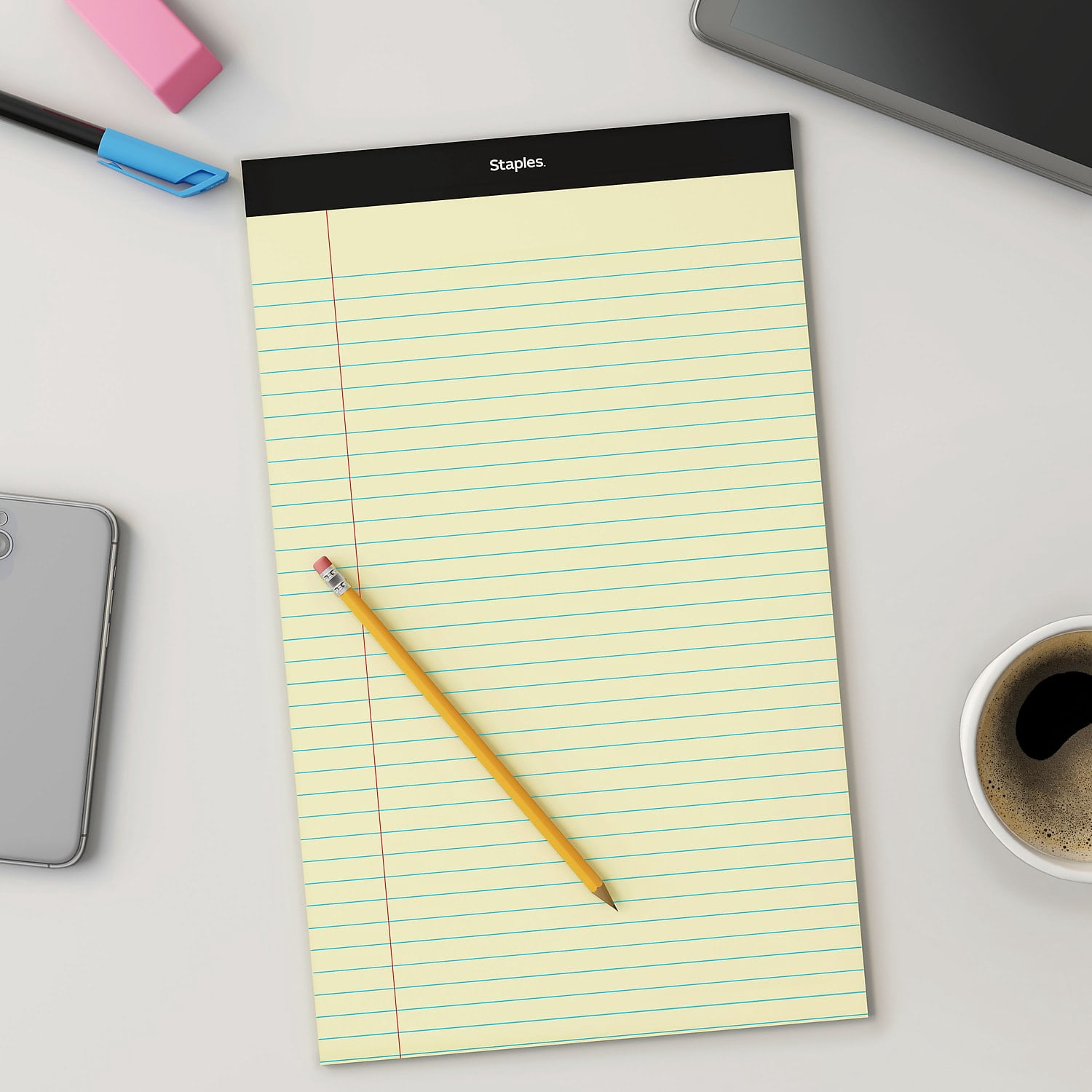 MyOfficeInnovations Notepads 8.5" x 14" Wide Yellow 50 Sheets/Pad 12 Pads/PK (26830) 163857