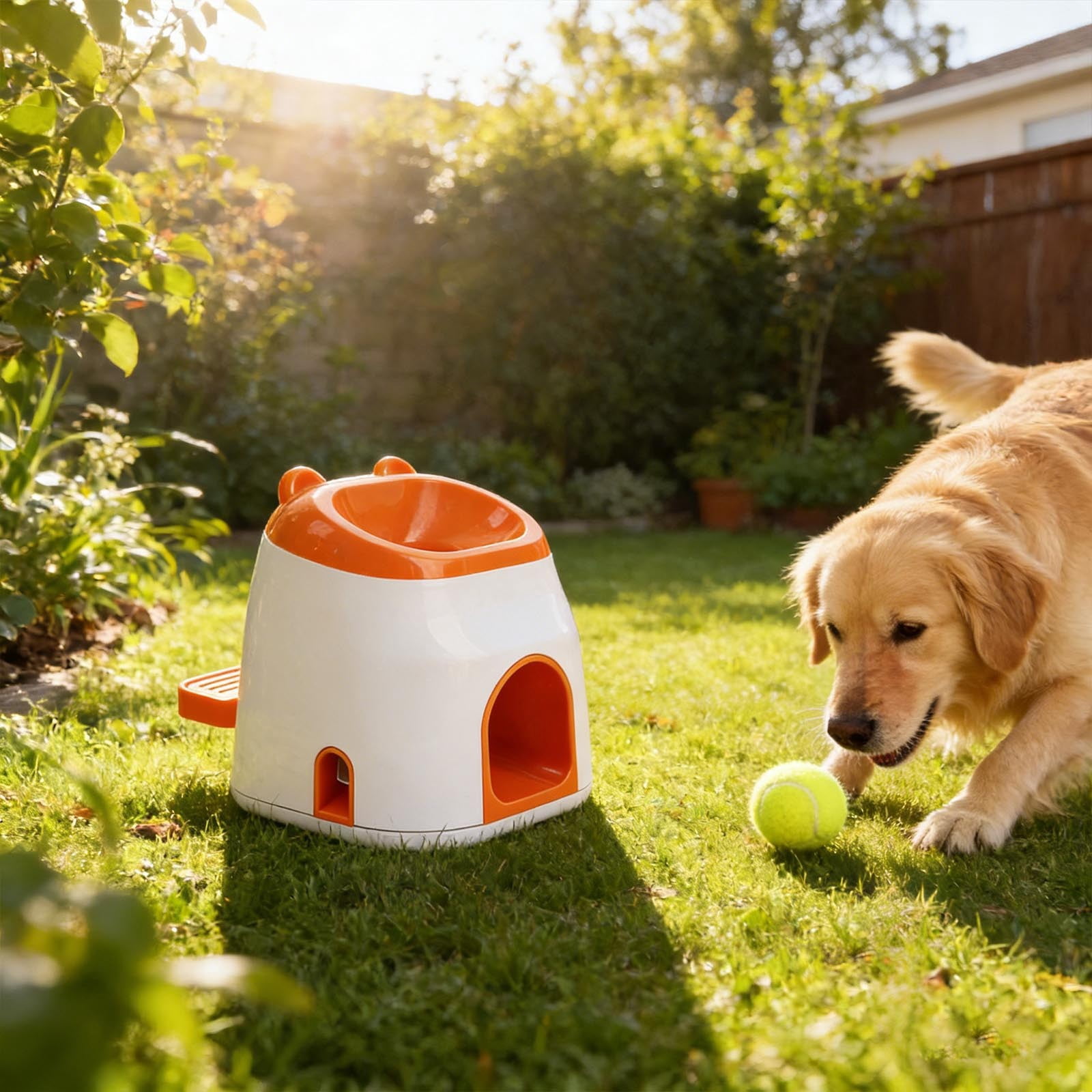 Automatic Interactive Tennis Machine for Dogs Intelligent Training and Dispensing Toy