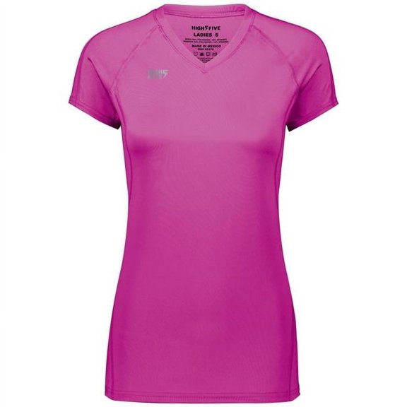 High Five 342222.809.S Ladies Truhit Short Sleeve Jersey, Power Pink - Small