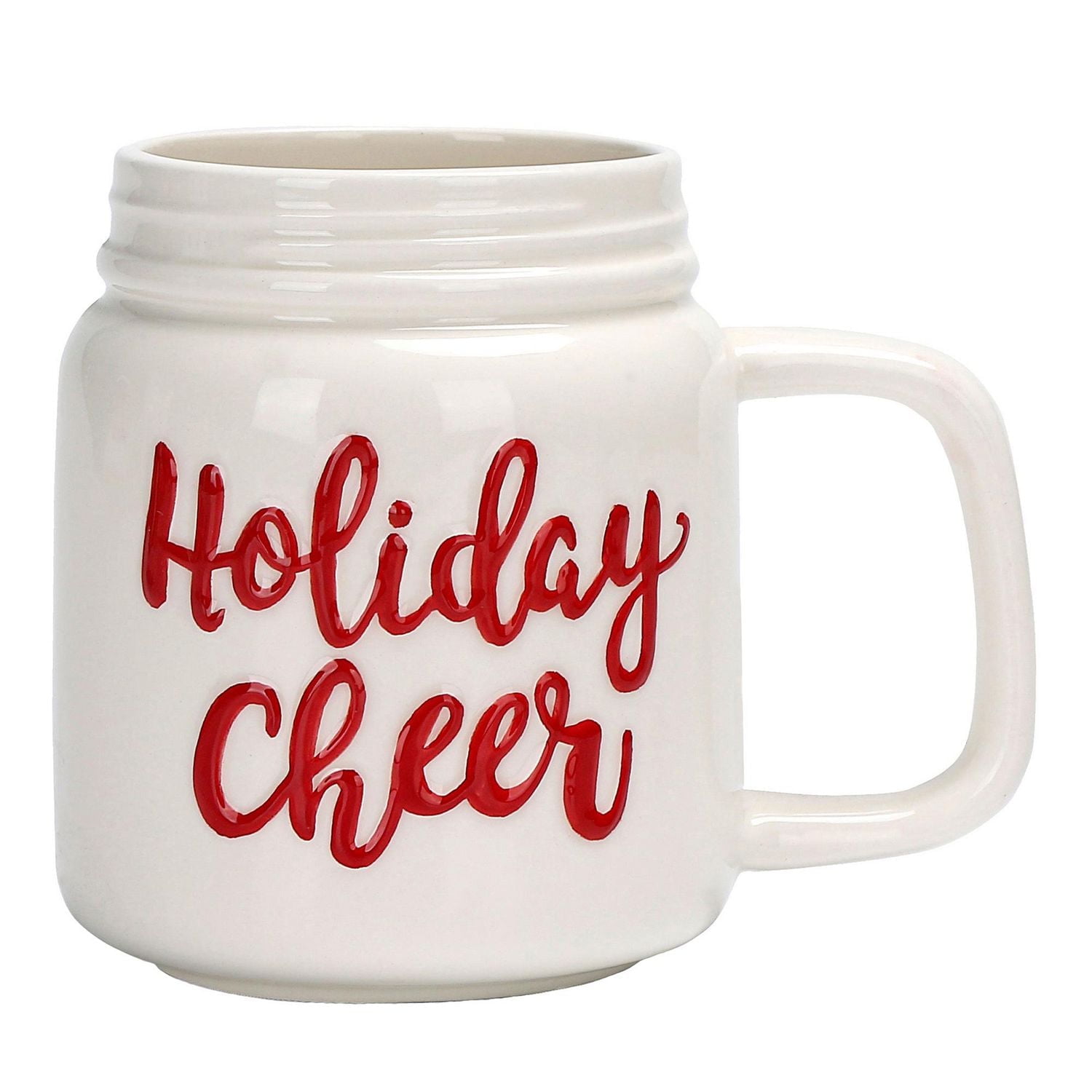 Holiday Time Mason Cup of Cheer Mug, 2-Piece