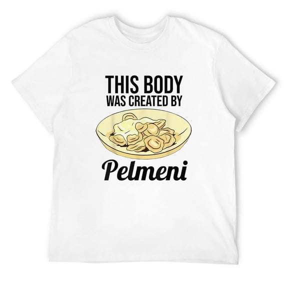 Mens Funny Russian Russia Pelmeni T-Shirt White Small