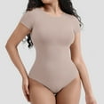 thumbnail image 2 of Women's Body Shaping Compression Bodysuit, Chest Support, Short Sleeves, High Compression, Seamless, for Daily & Workout, 2 of 5