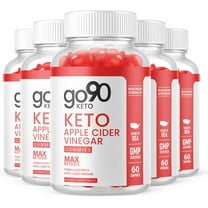(5 Pack) Go90 Keto ACV Gummies - Supplement for Weight Loss - Energy & Focus Boosting Dietary Supplements for Weight Management & Metabolism - Fat Burn - 300 Gummies