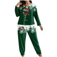 thumbnail image 2 of QUNYINEY Womens Pajama Sets Long Sleeve Christmas Soft 2 Piece Plus Size Shirts and Pants Crew Neck Cute Loose Casual Outfits for Women, 2 of 5