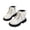 White, variant on Ankle Boots for Girls Bow Lace Up Solid Faux Leather Martin Boots Side Zipper Round Toe Soft Sole Non-slipping Shoes School Outdoor Daily Fall Winter Footwear Brown,12.5 Little Kids