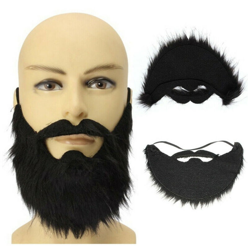 1x Self Adhesive Stick on Funny Party Grandpa Fake Mustache Beard Costume PROP 