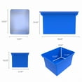 thumbnail image 5 of Plastic File Tote Letter/Legal Files, 18.5" x 14.25" x 10.88", Blue/Clear, 5 of 7