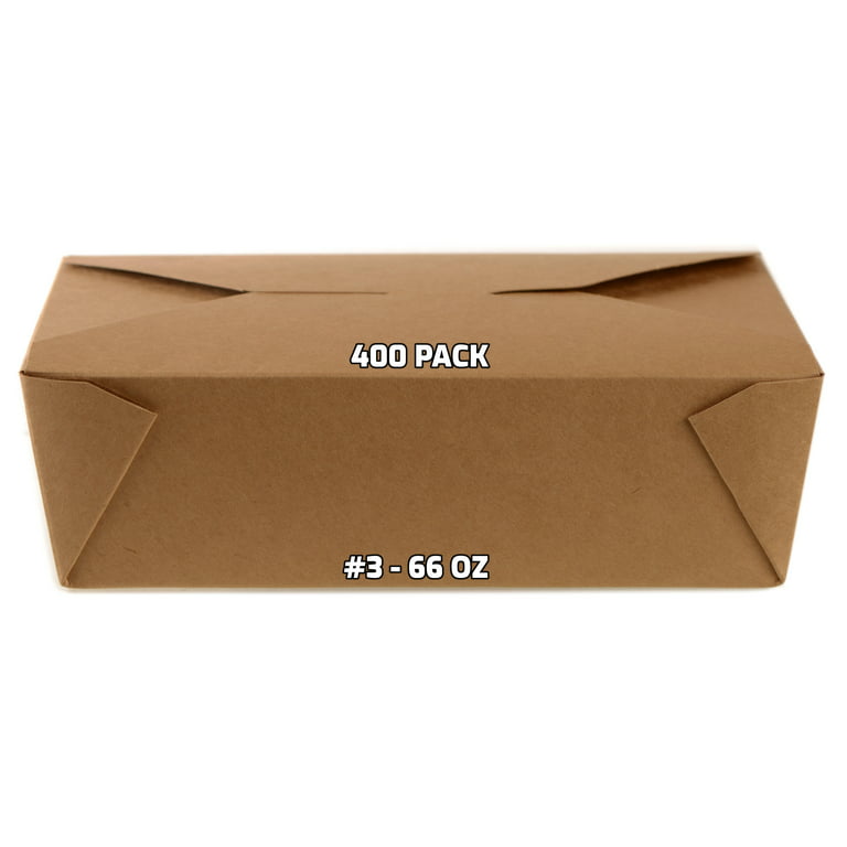 Microwaveable Kraft Brown Take Out Boxes 71 oz (40 Pack) Leak and Grea –  Stock Your Home