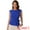 Royal Blue, variant on Women's Elegant Side Tie Wrap Cap Sleeve Blouses L White