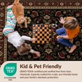 thumbnail image 4 of Design&I 6'x9' Ultra Soft Area Rug, Black and Burgundy Floral Elegance Intricate Flower Motif with Ornate Borders Fluffy Washable Non Shedding for Guest Room Bedroom Living Room, 4 of 7