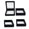 thumbnail image 2 of yuksok 4Pcs 3D Floating Frame Display Case ,Challenge Holder, Jewelry Storage Box, Black, 2 of 9