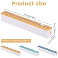 thumbnail image 2 of Wekvgz 3Pcs Plastic Wrap Dispenser with Slide Cutter Practical Food Wrap Dispenser Refillable Cling Film Dispenser Reusable Cling Wrap Dispenser Safe Food Plastic Wrap Dispenser for Home, 2 of 10