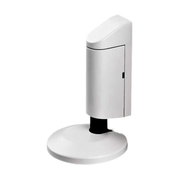 Tope de puerta mecánico, soporte de puerta, fácil de instalar, metal adhesivo o montaje con tornillos Blanco