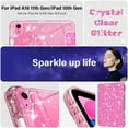thumbnail image 4 of Kenke Compatible with iPad A16 11th Generation 11 Inch 2025 Case, iPad Case 10th Generation 10.9 Inch, Glitter Cover with Sparkly Clear Back, Pencil Holder, for Kids Girls, (Rose Pink), 4 of 9