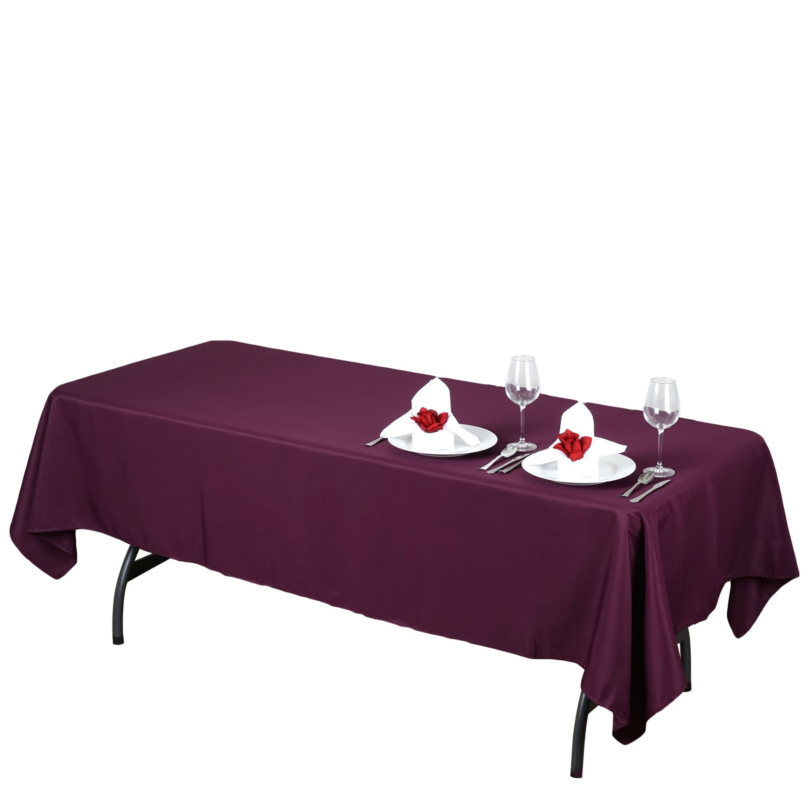 Efavormart 60x102" EGGPLANT Wholesale Linens Rectangle Polyester