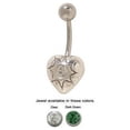 thumbnail image 1 of Bague de Ventre de Conception de Coeur avec CZ Bijou, 1 of 6