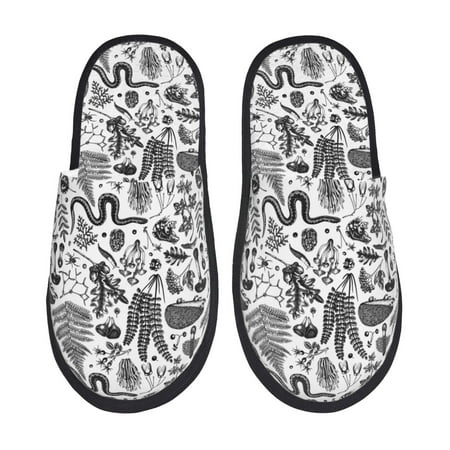 

Tideii Fall Forest for Home Indoor Cotton Slippers Autumn and Winter EVA Plush Slippers Household Supplies Unisex-Medium