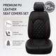thumbnail image 5 of Fundas para Asientos de Auto CAROMOP de Cuero PU Impermeables, Set Delantero, 5 of 7