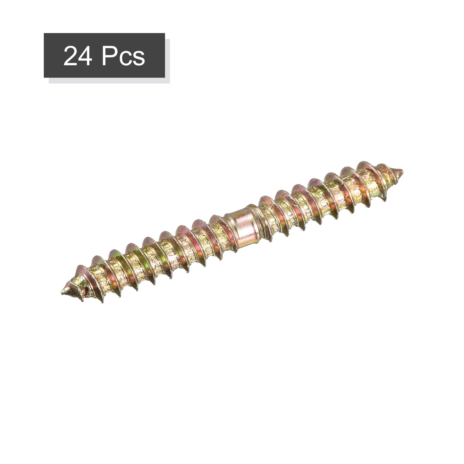 Unique Bargains Double-Ended Self-Tapping Wood-to-Wood Dowel Screw 6x47mm