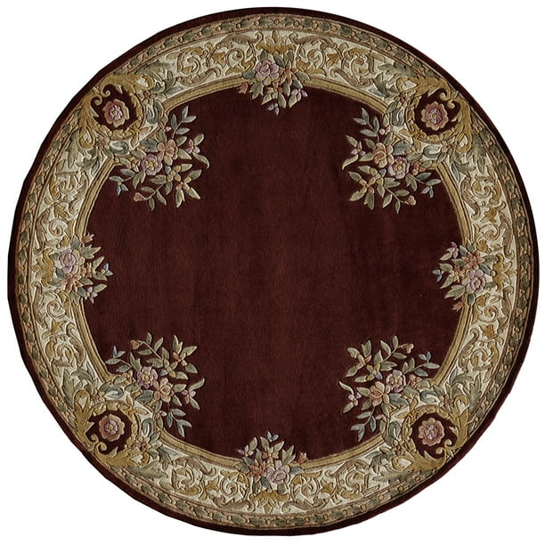 Momeni Harmony Wool Hand Tufted Burgundy Area Rug 4' X 4' Round