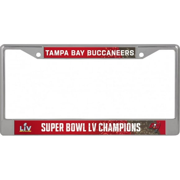Tampa Bay Buccaneers Super Bowl LV Champs Chrome Cadre de Plaque d'Immatriculation