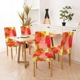 thumbnail image 5 of Chair Covers for Dining Chairs Set of 4 Red Flowers on The Yellow Chair Covers Kitchen Chair Covers for Dining Room Hotel Kitchen, 5 of 6