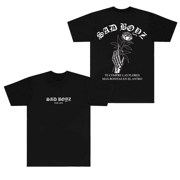 Junior H Las Flores T-Shirt Sad Boyz Merch Summer For Women/Men Unisex O-neck Short Sleeve Streetwear