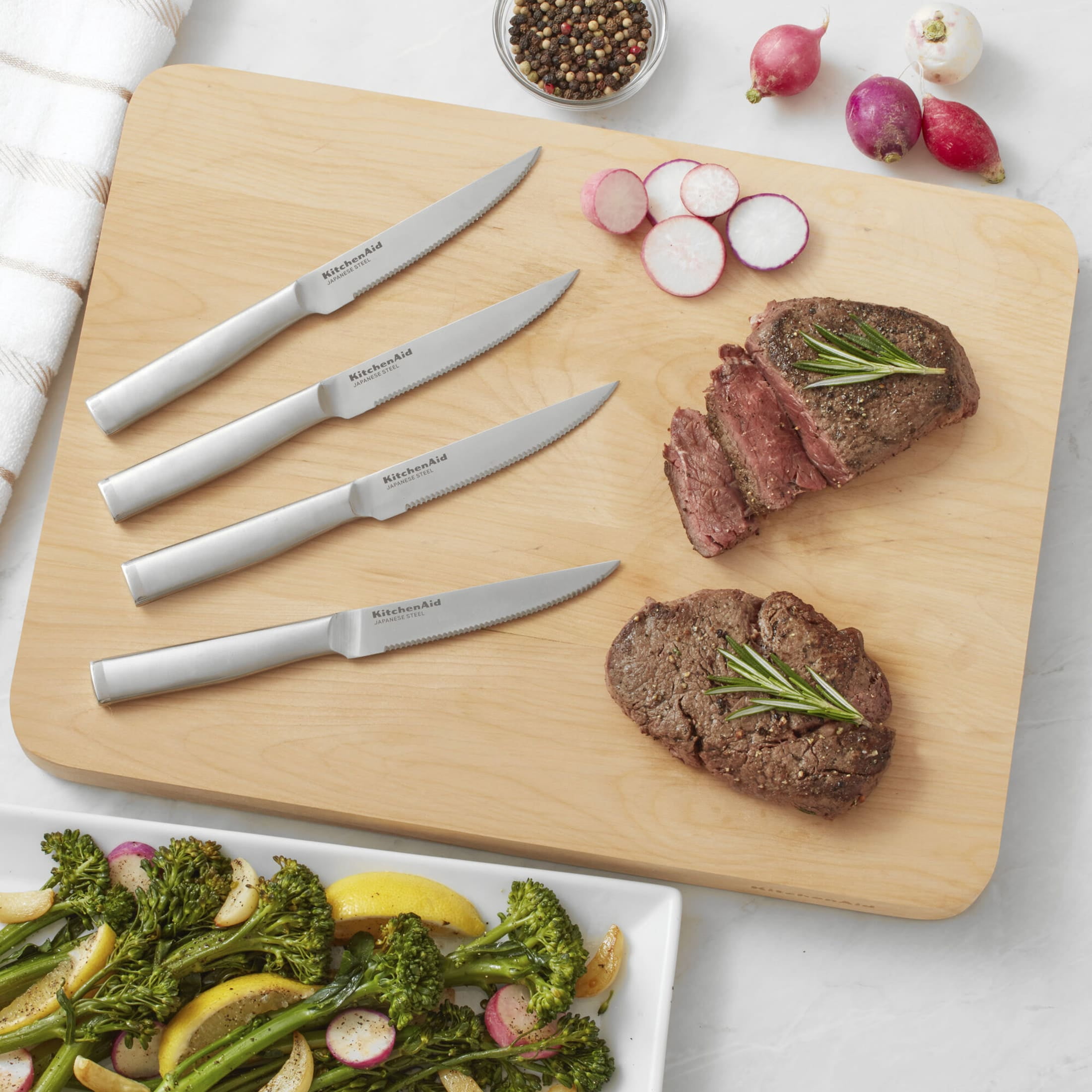 KitchenAid Gourmet 4-Piece Forged Steak Knife Set, High-Carbon