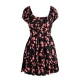 thumbnail image 5 of Jessica Simpson Women's Leah Ruched Mini Dress with Puff Sleeves, Sizes XS-XL, 5 of 6