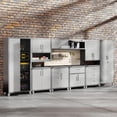 thumbnail image 3 of IKIMI 5-Piece Garage Storage Cabinet Set, Garage Storage Cabinets System Workshop Set with Drawers, 1 * Tall Tool Cabinets + 2 * Wall Garage Cabinets + 2 * Rolling Tool Cabinets with Drawers- Gray, 3 of 6