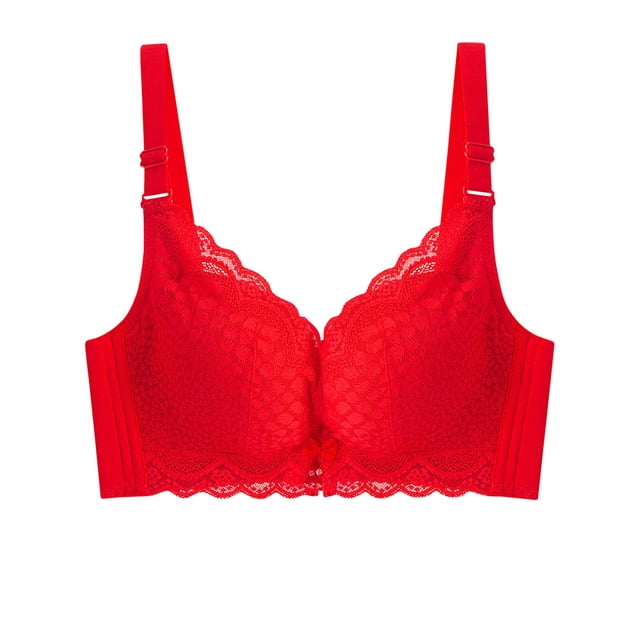 Timegard Womens Bras Lace V Adjustable Strap Full Support Everyday T Shirts Bras Comfort Wireless Bralette