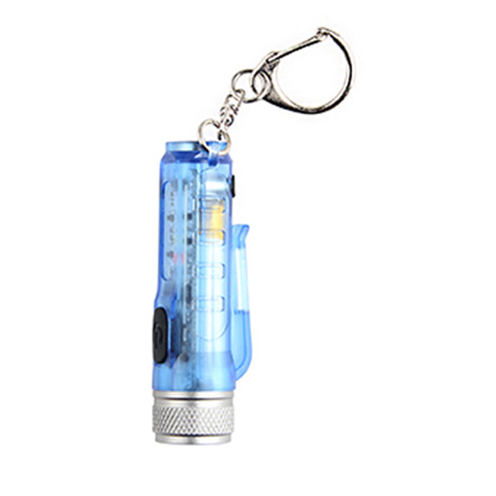Smallest USB Rechargeable Keychain Flashlight - Ultra Bright LED Micro Torch - Gray, 50x22x9.6mm - View #5