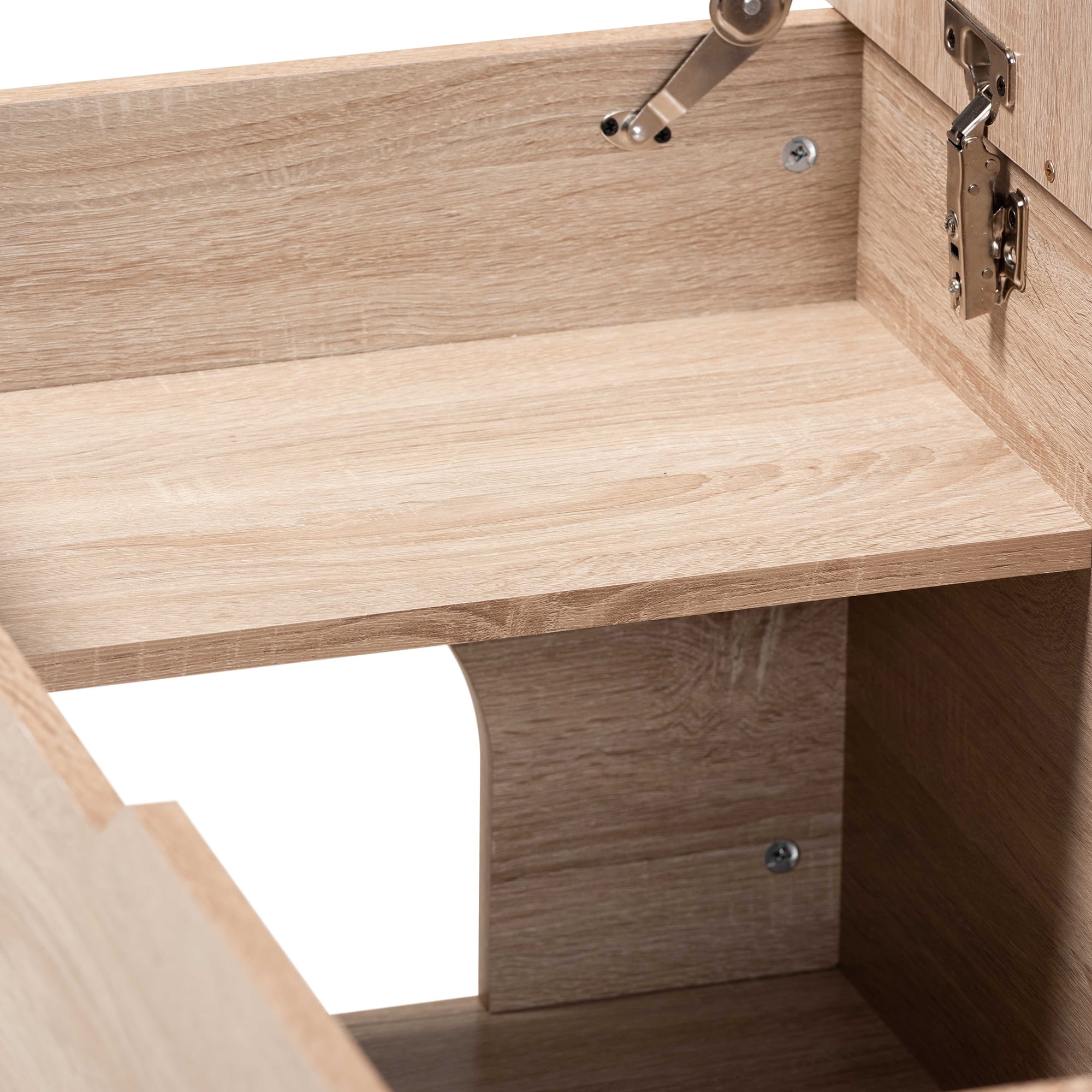 Baxton Studio Mariam Modern and Contemporary Oak Finished Wood Cat Litter Box Cover House